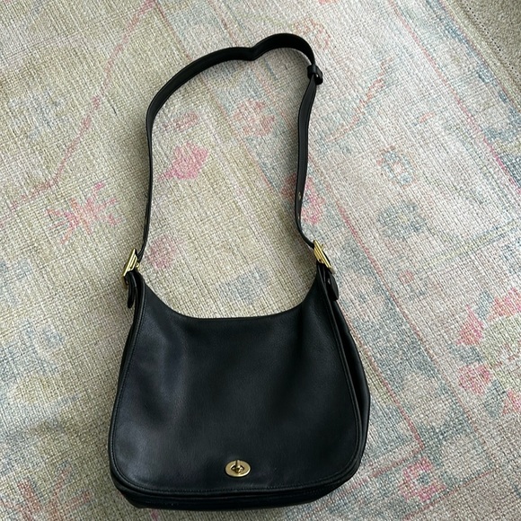 Coach Handbags - COACH Vintage Legacy Flap Shoulder Bag Black 9718.